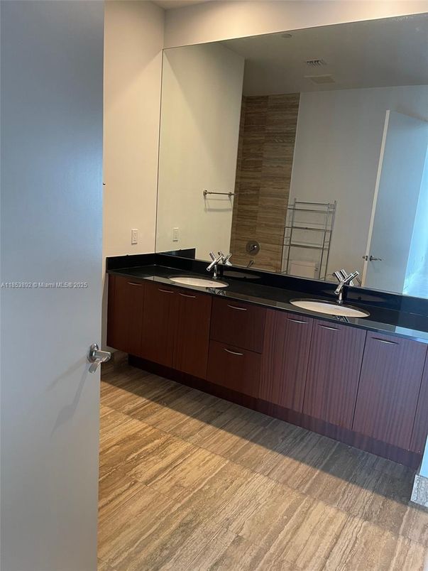 Bathroom, Dual Sink Vanities, Interior, Wood Texture Flooring
