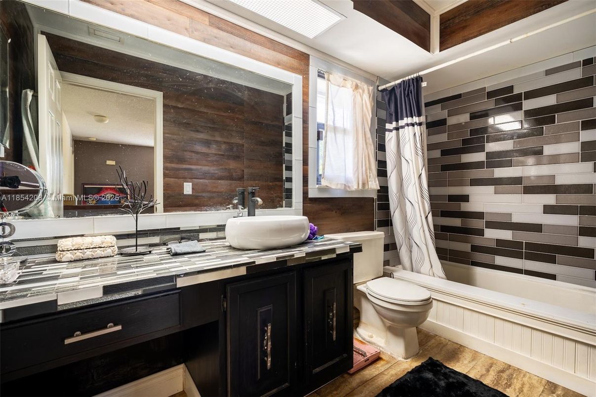 Bathroom, Interior, Wood Texture Flooring, Wooden Walls