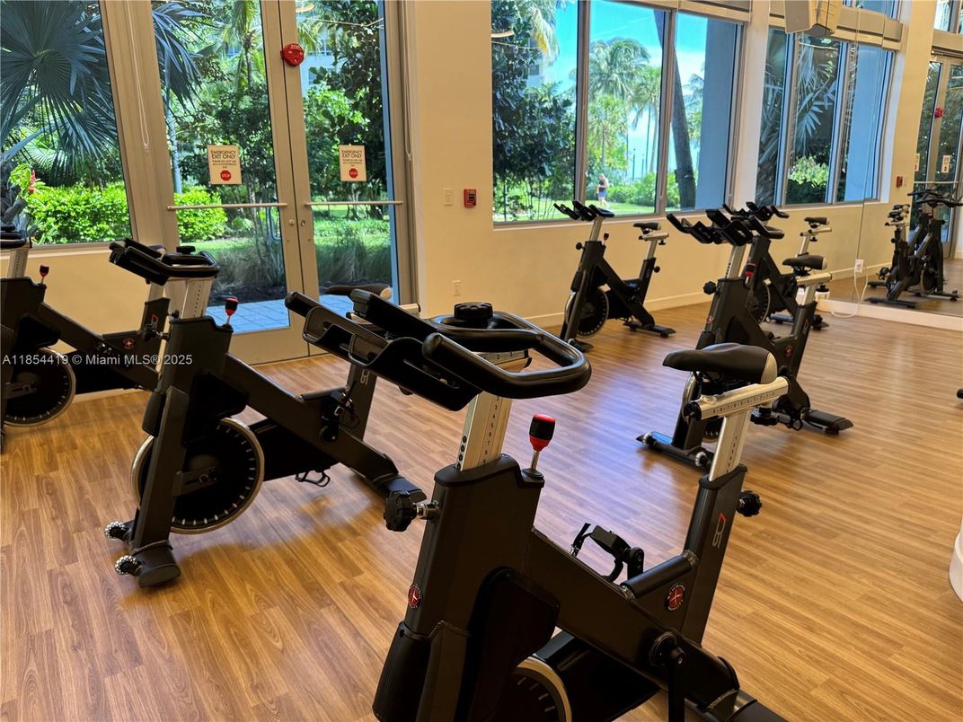 Fitness Equipment, Interior, Wood Texture Flooring