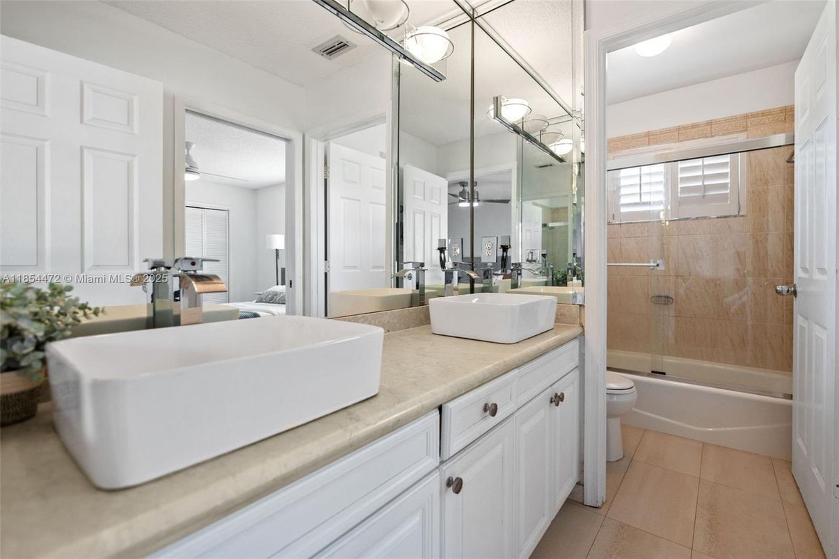 Bathroom, Dual Sink Vanities, Glass Shower, Interior