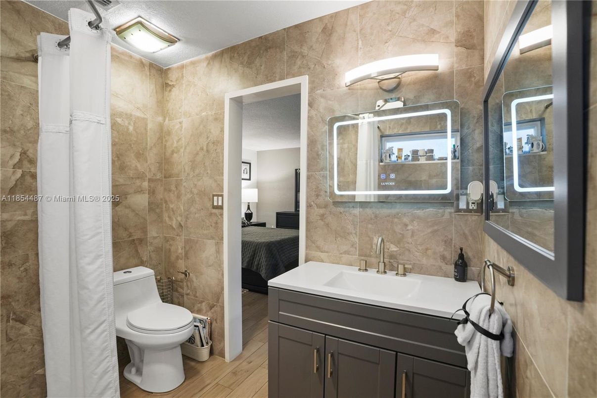 Bathroom, Interior, Wood Texture Flooring