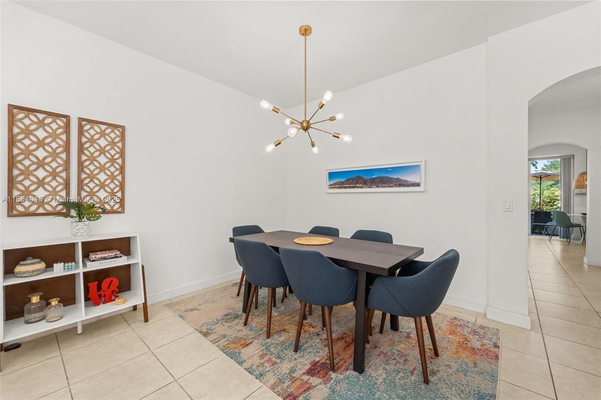 Dining room, Interior, Pendant Lights