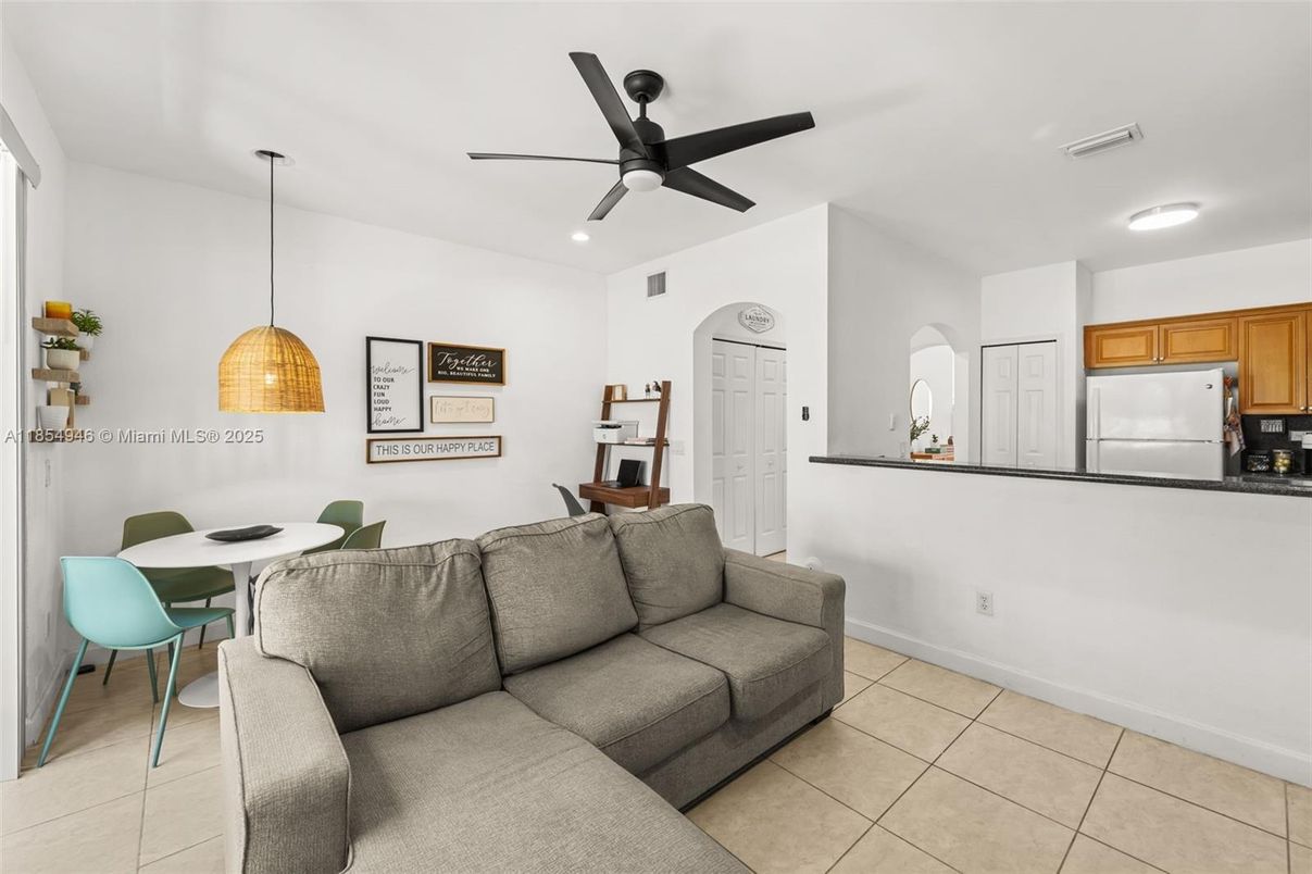 Dining room, Interior, Kitchen, Living room, Pendant Lights, Recessed Lighting