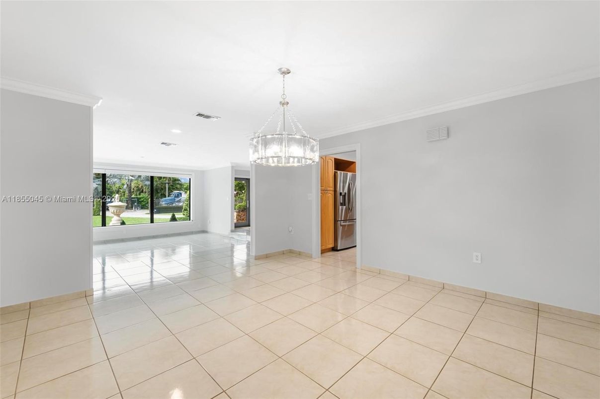 Empty room, Interior, Kitchen, Pendant Lights, Recessed Lighting