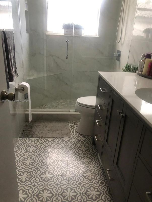 Bathroom, Glass Shower, Interior, Marble Walls