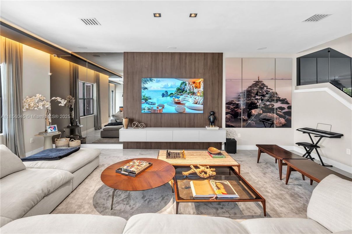 Interior, Living room, Recessed Lighting