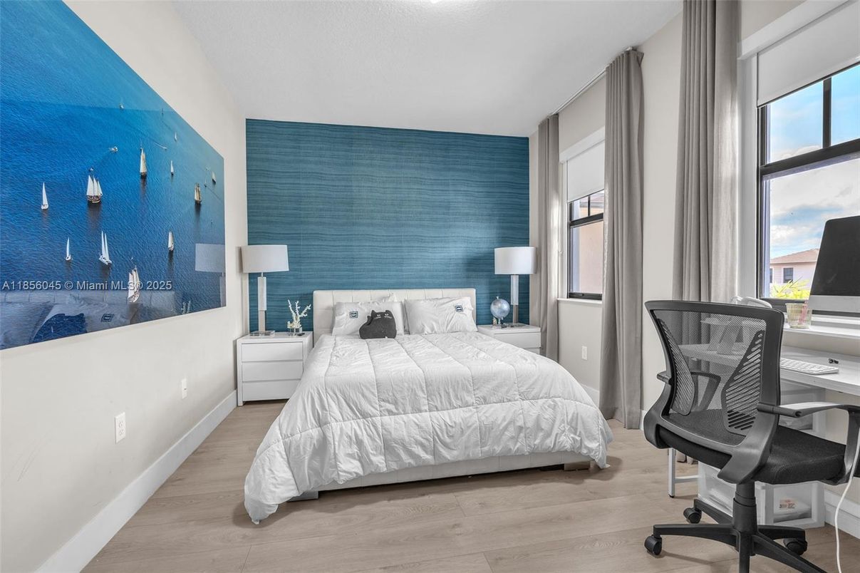Bedroom, Home Office, Interior, Wood Texture Flooring