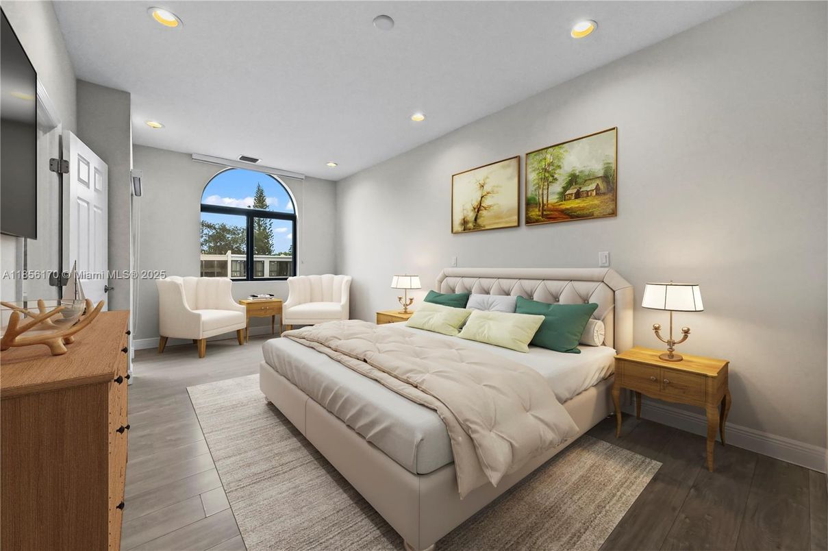 Bedroom, Interior, Recessed Lighting