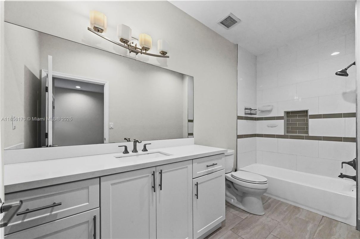 Bathroom, Interior, Recessed Lighting, Wood Texture Flooring