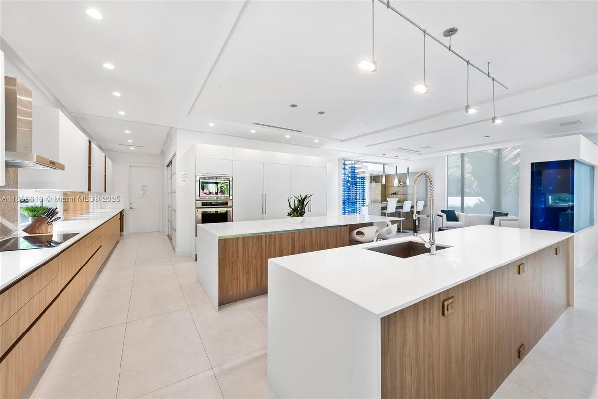 Interior, Kitchen, Pendant Lights, Recessed Lighting, Stainless Steel Appliances
