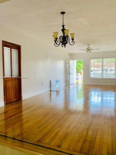 Chandelier, Empty room, Interior, Wood Texture Flooring
