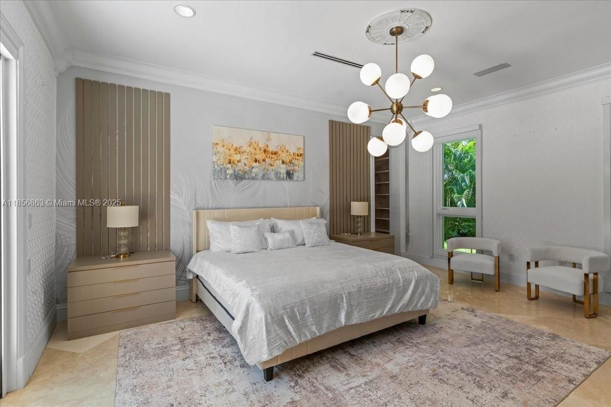 Bedroom, Interior, Pendant Lights, Recessed Lighting