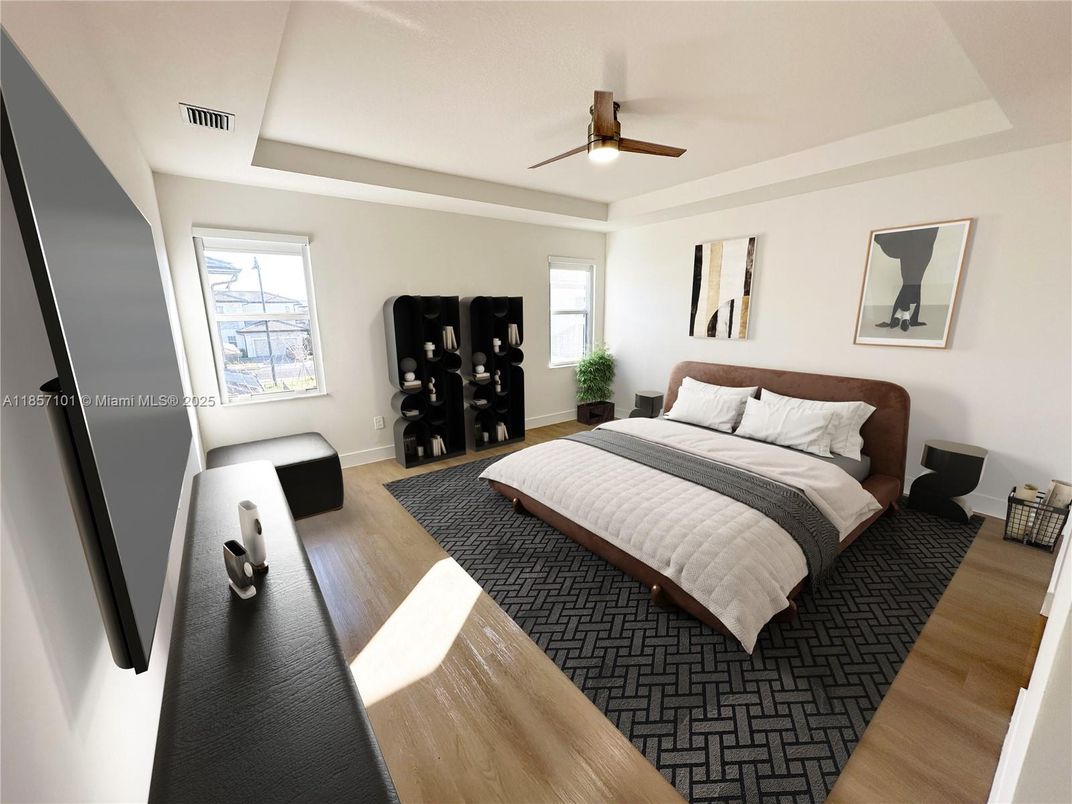 Bedroom, Interior, Wood Texture Flooring