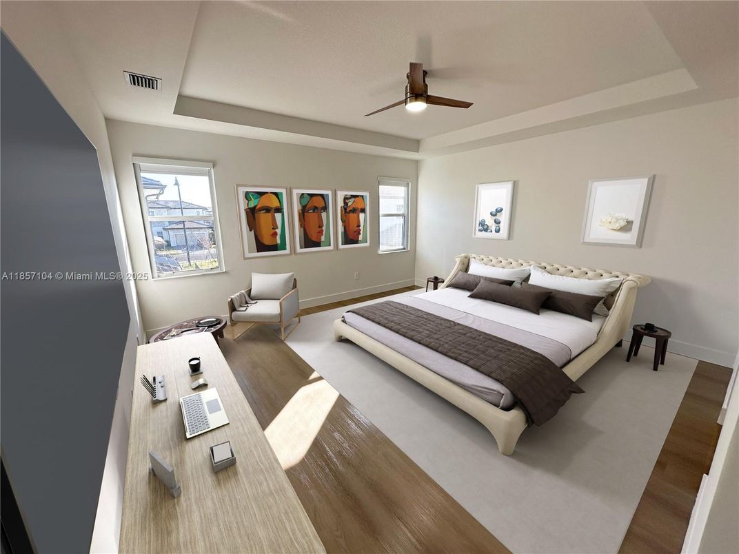 Bedroom, Interior, Wood Texture Flooring