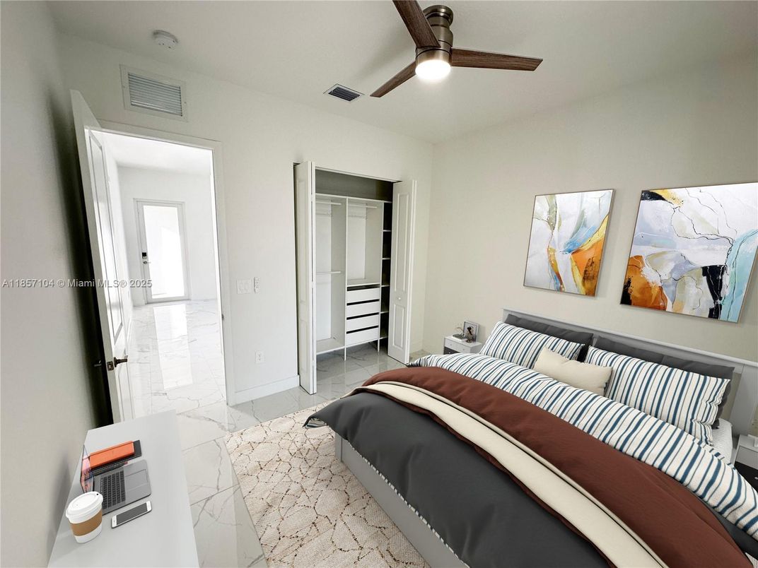 Bedroom, Interior, Marble