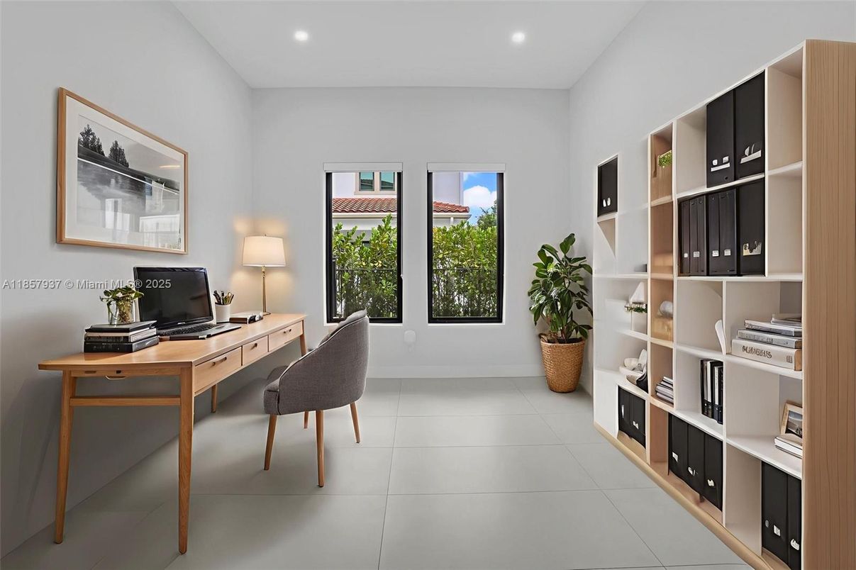 Home Office, Interior, Recessed Lighting