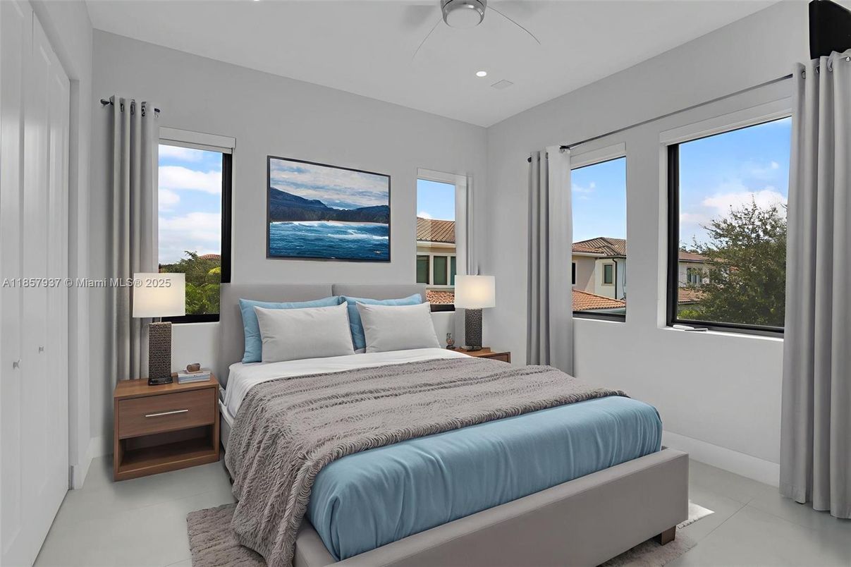 Bedroom, Interior, Recessed Lighting