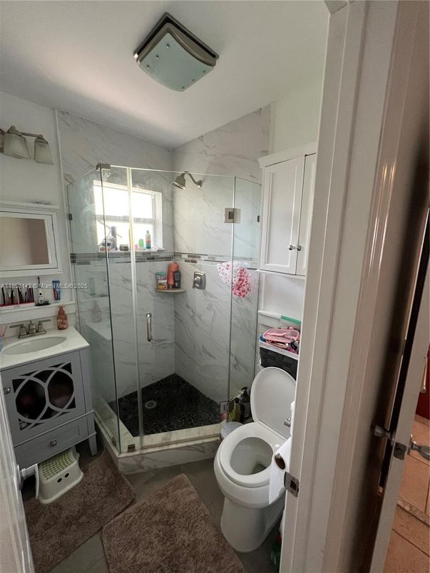 Bathroom, Glass Shower, Interior, Marble Walls