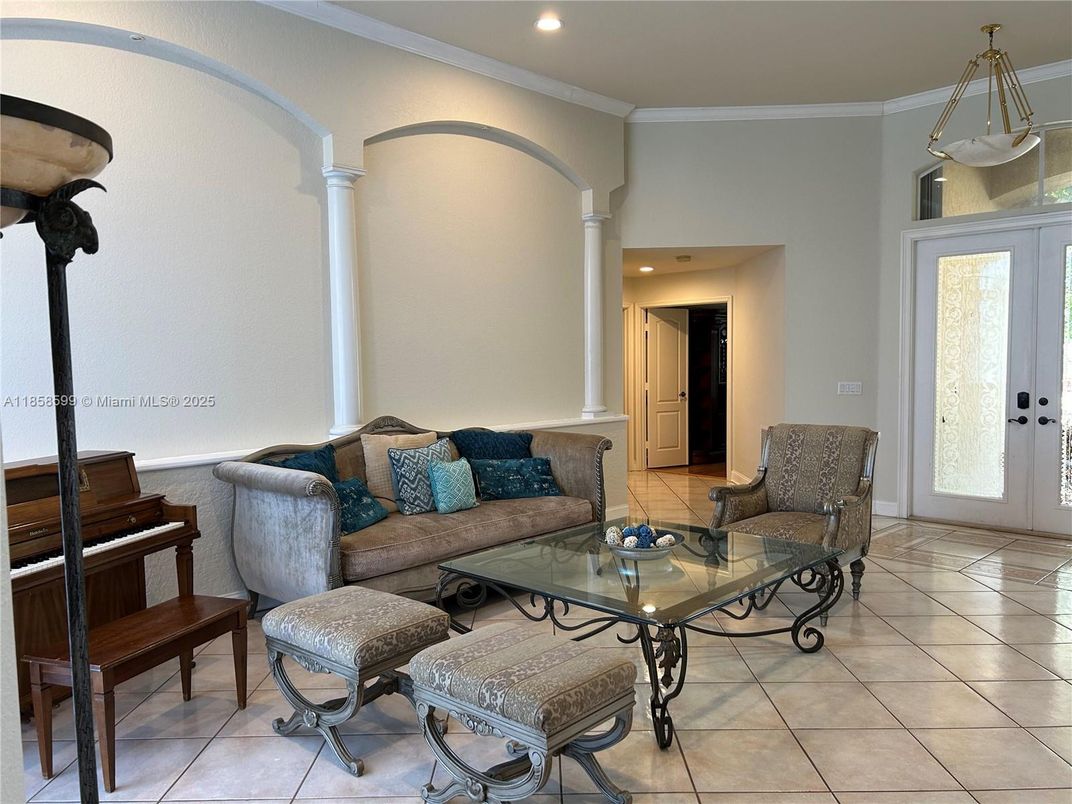 Interior, Living room, Piano, Recessed Lighting