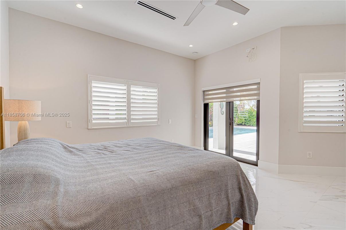 Bedroom, Interior, Marble, Recessed Lighting