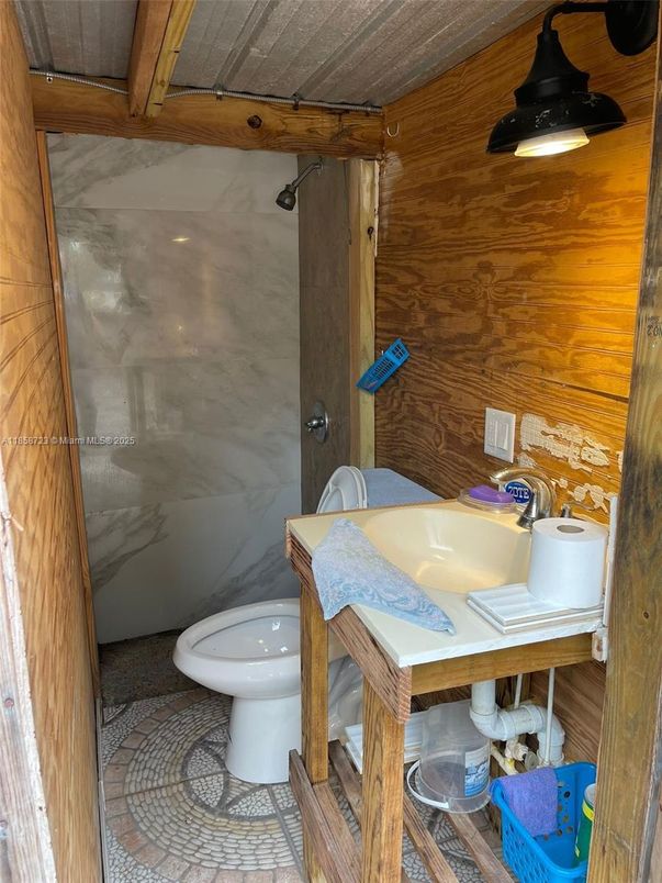 Bathroom, Interior, Wooden Walls