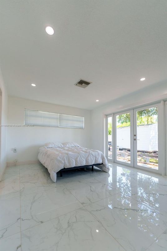 Bedroom, Interior, Marble, Recessed Lighting