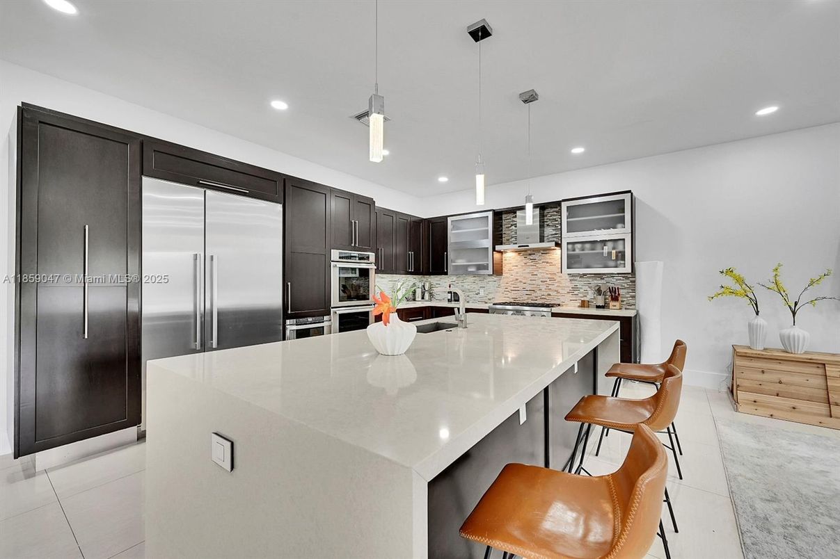 Interior, Kitchen, Pendant Lights, Recessed Lighting, Stainless Steel Appliances