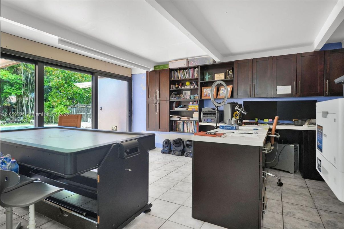 Billiard Table, Game Room, Home Office, Interior