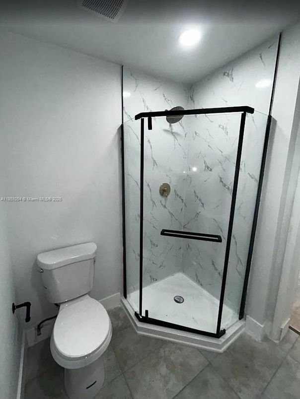 Bathroom, Glass Shower, Interior, Marble Walls, Recessed Lighting