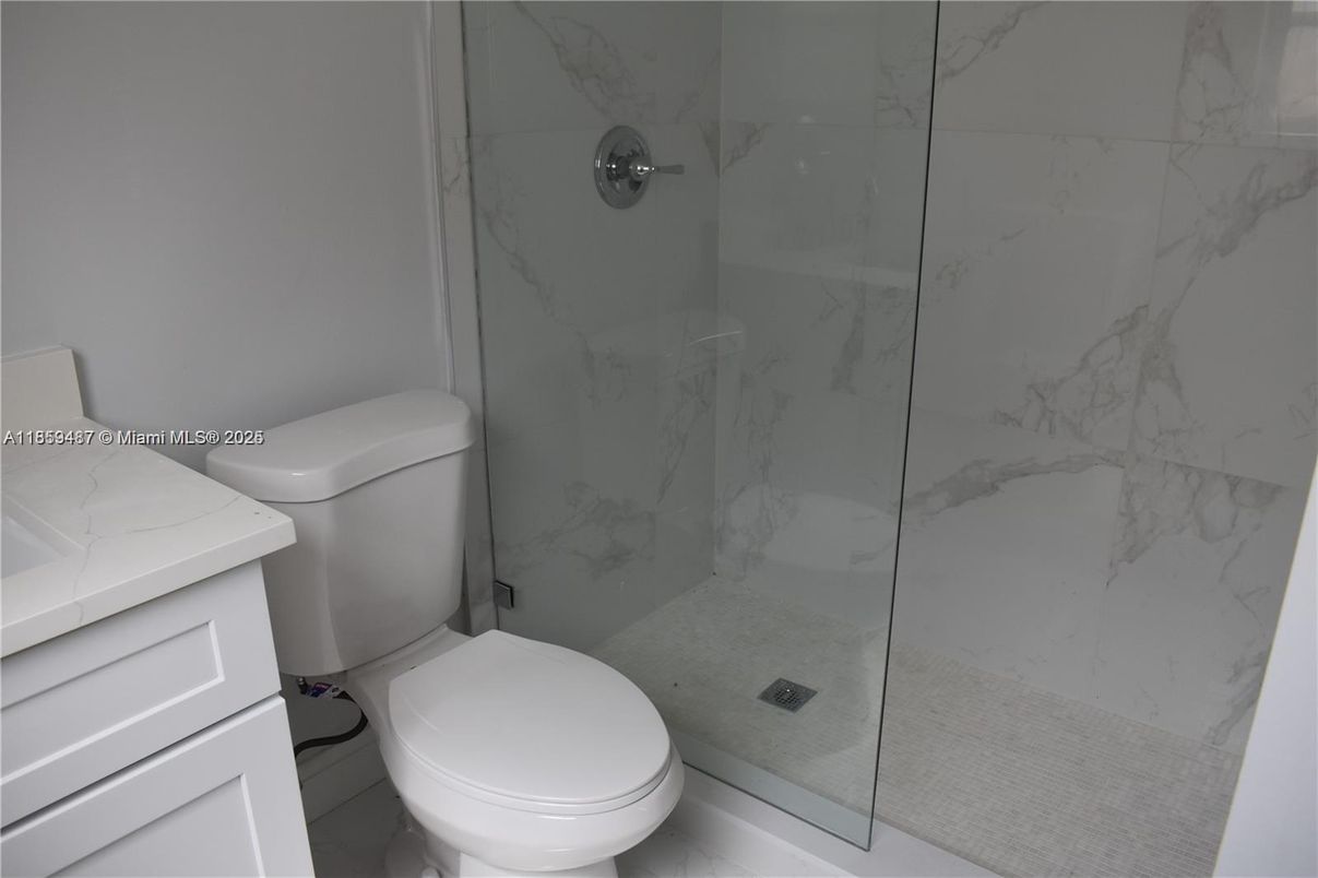 Bathroom, Glass Shower, Interior, Marble Walls