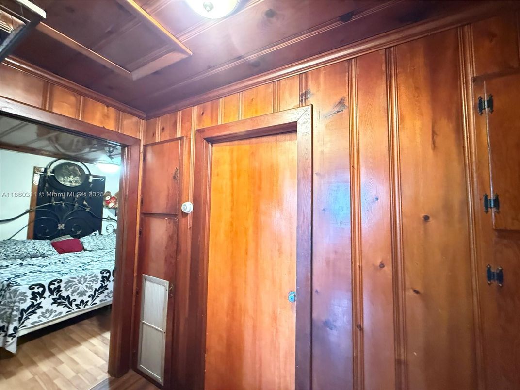 Bedroom, Interior, Wood Texture Flooring, Wooden Walls