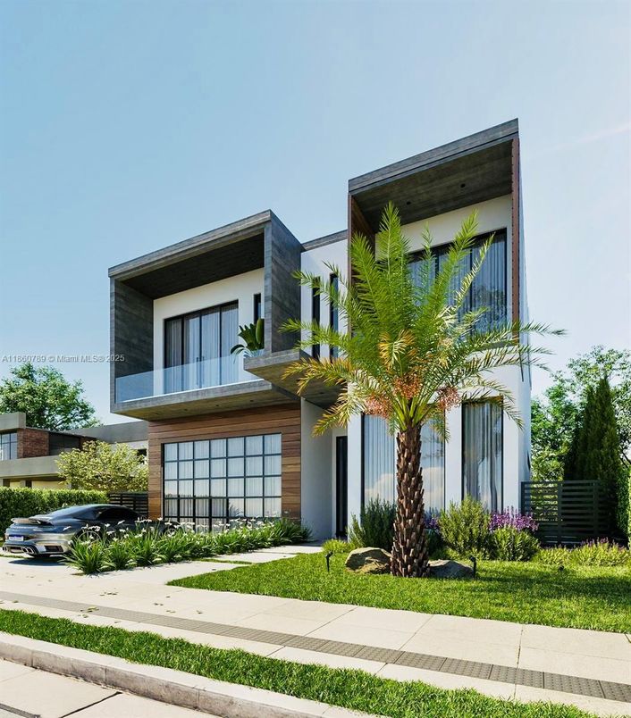 Attached, Exterior, Facade, Modern