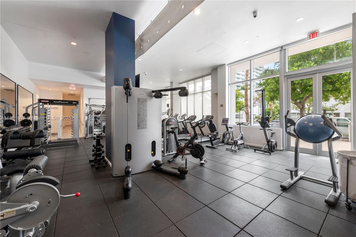 Fitness Equipment, Gym, Interior, Recessed Lighting