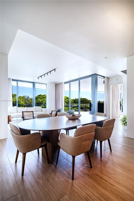 Dining room, Interior, Water, Wood Texture Flooring