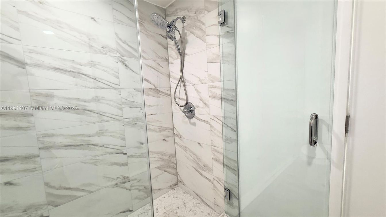 Bathroom, Glass Shower, Interior, Marble Walls