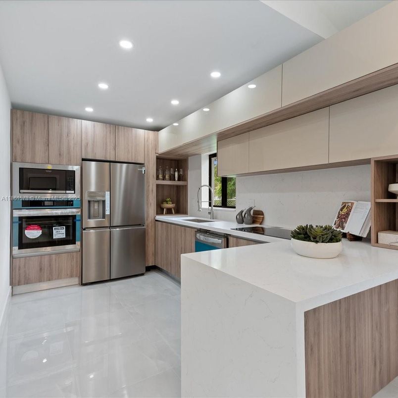 Interior, Kitchen, Recessed Lighting, Stainless Steel Appliances