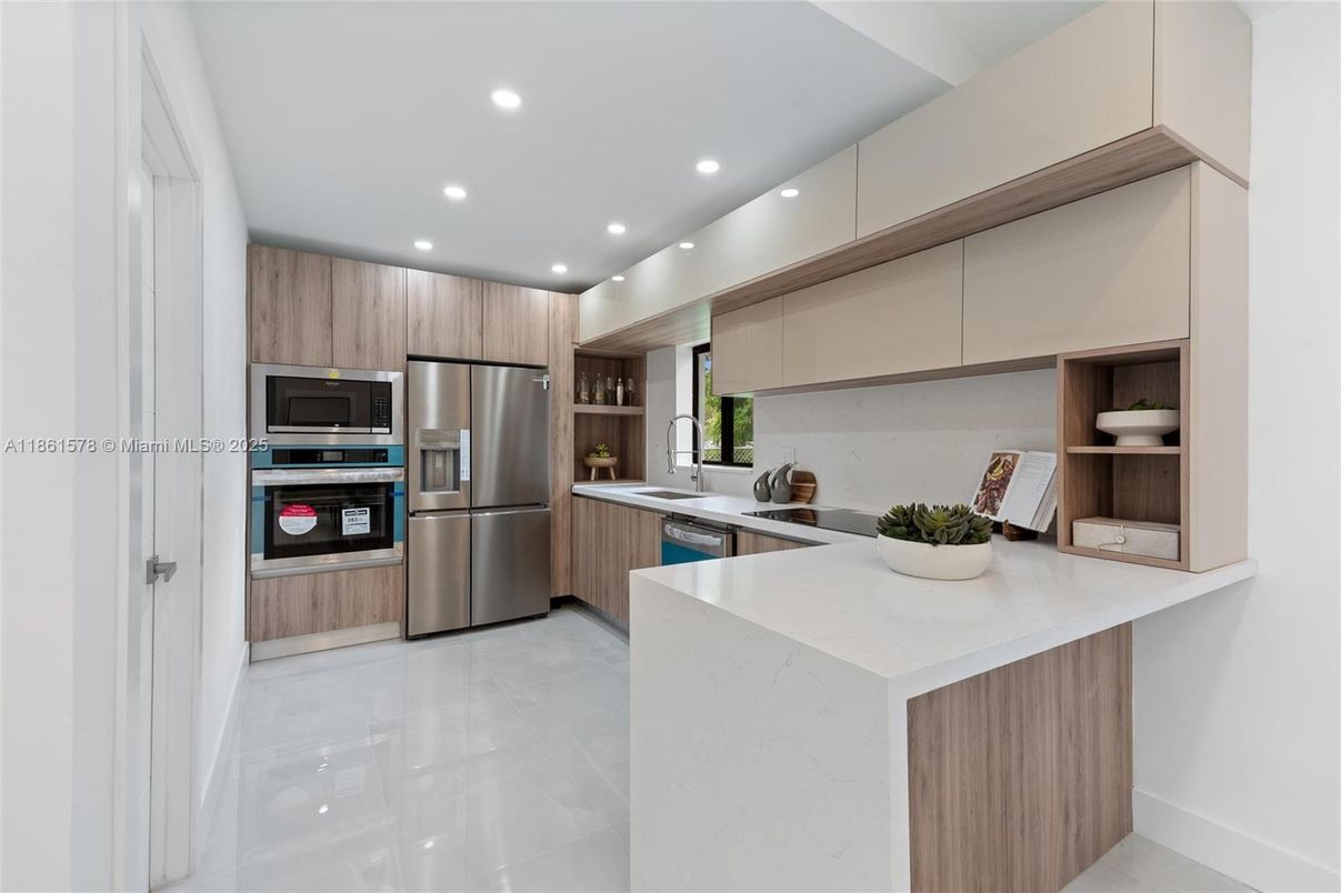 Interior, Kitchen, Recessed Lighting, Stainless Steel Appliances