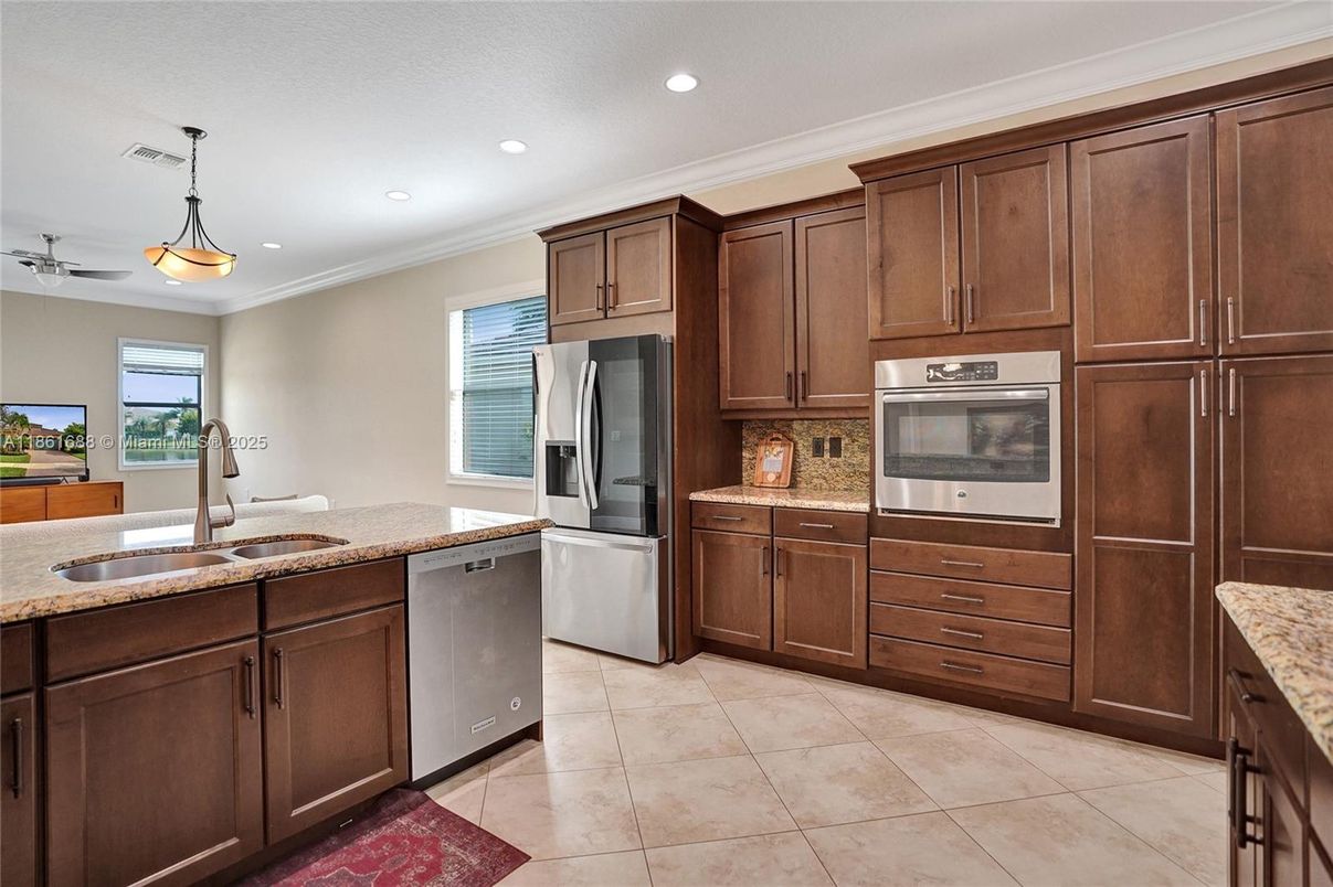 Interior, Kitchen, Pendant Lights, Recessed Lighting, Stainless Steel Appliances