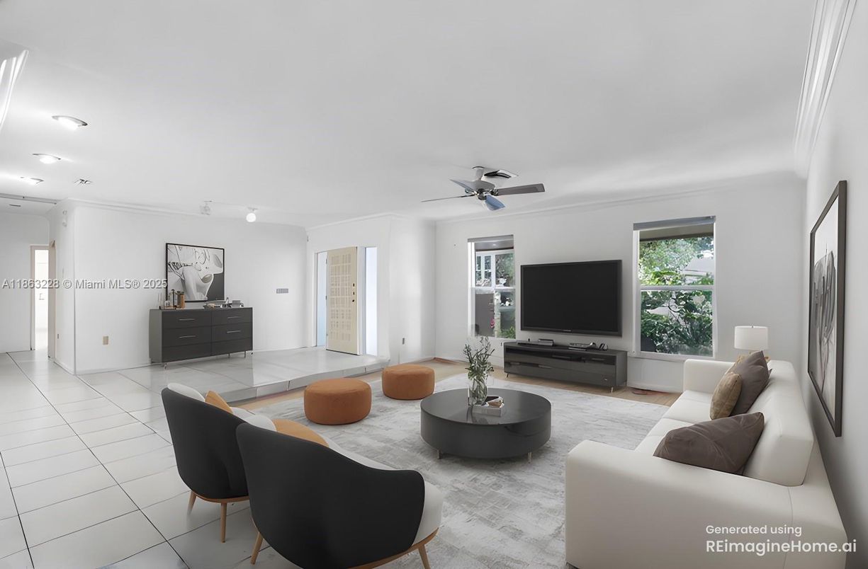 Interior, Living room, Recessed Lighting