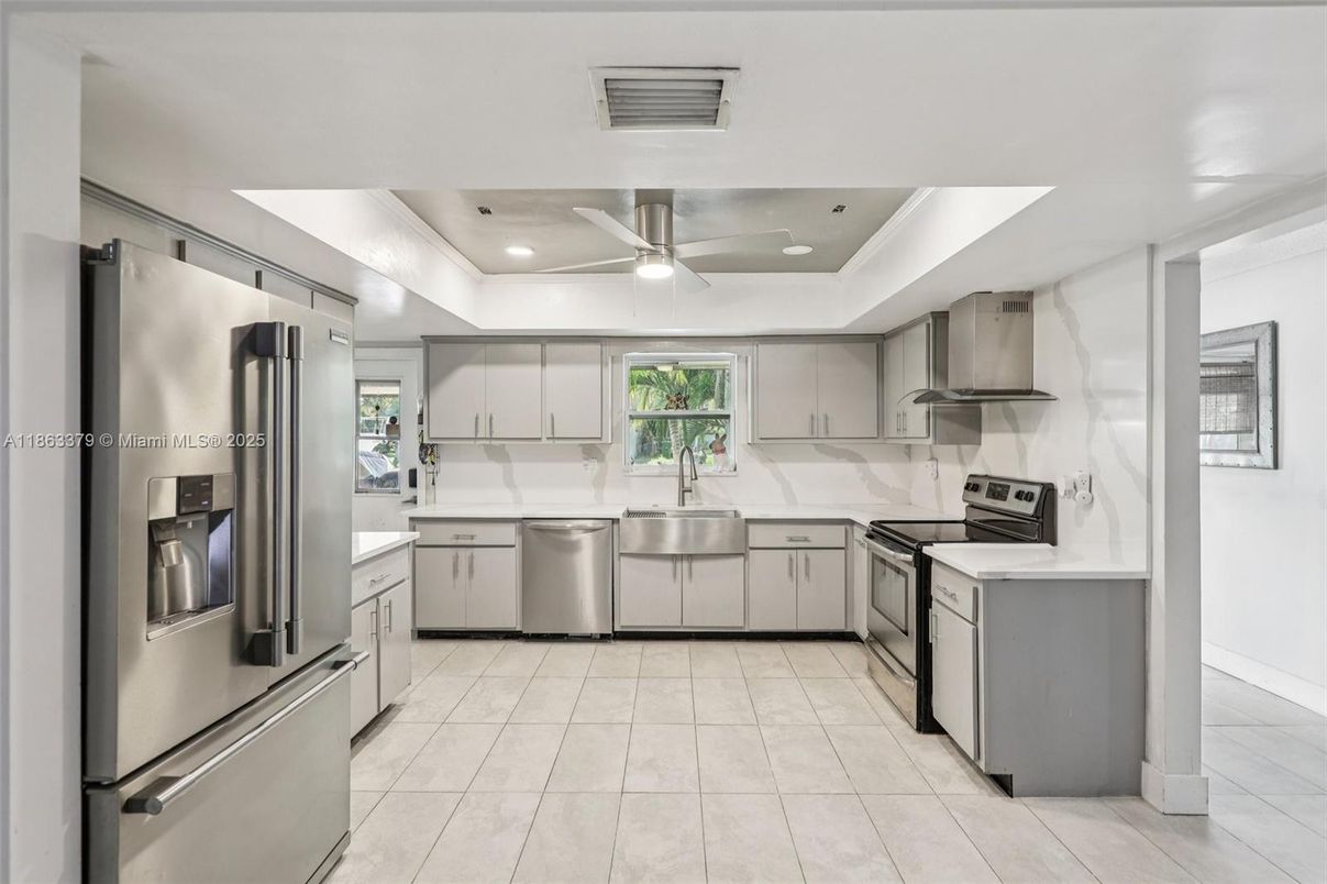 Interior, Kitchen, Recessed Lighting, Stainless Steel Appliances