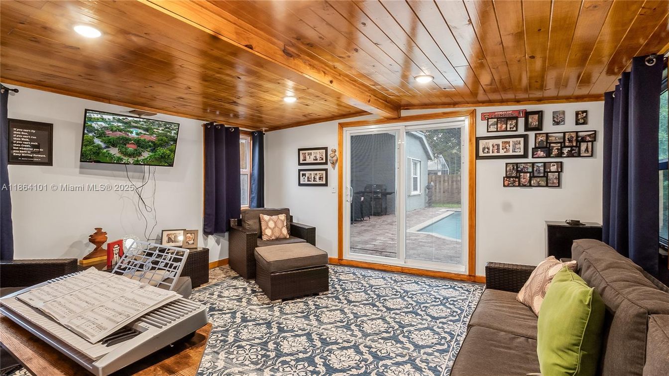 Interior, Living room, Recessed Lighting, Wooden Ceilings