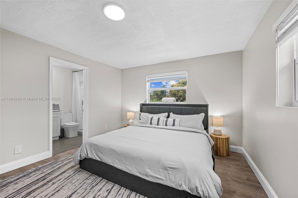 Bathroom, Bedroom, Interior, Recessed Lighting, Wood Texture Flooring