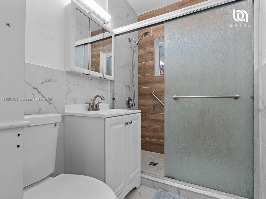 Bathroom, Glass Shower, Interior, Marble Walls
