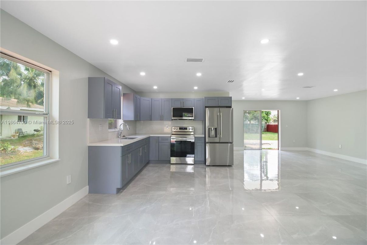 Interior, Kitchen, Recessed Lighting, Stainless Steel Appliances