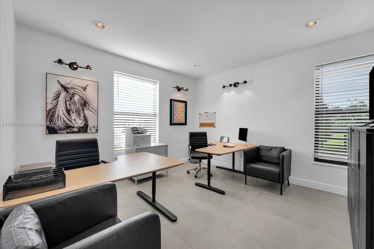 Home Office, Interior, Recessed Lighting