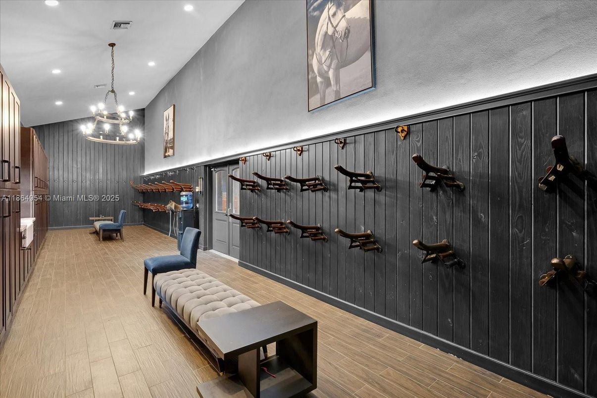 Chandelier, Interior, Recessed Lighting, Wine Storage, Wood Texture Flooring