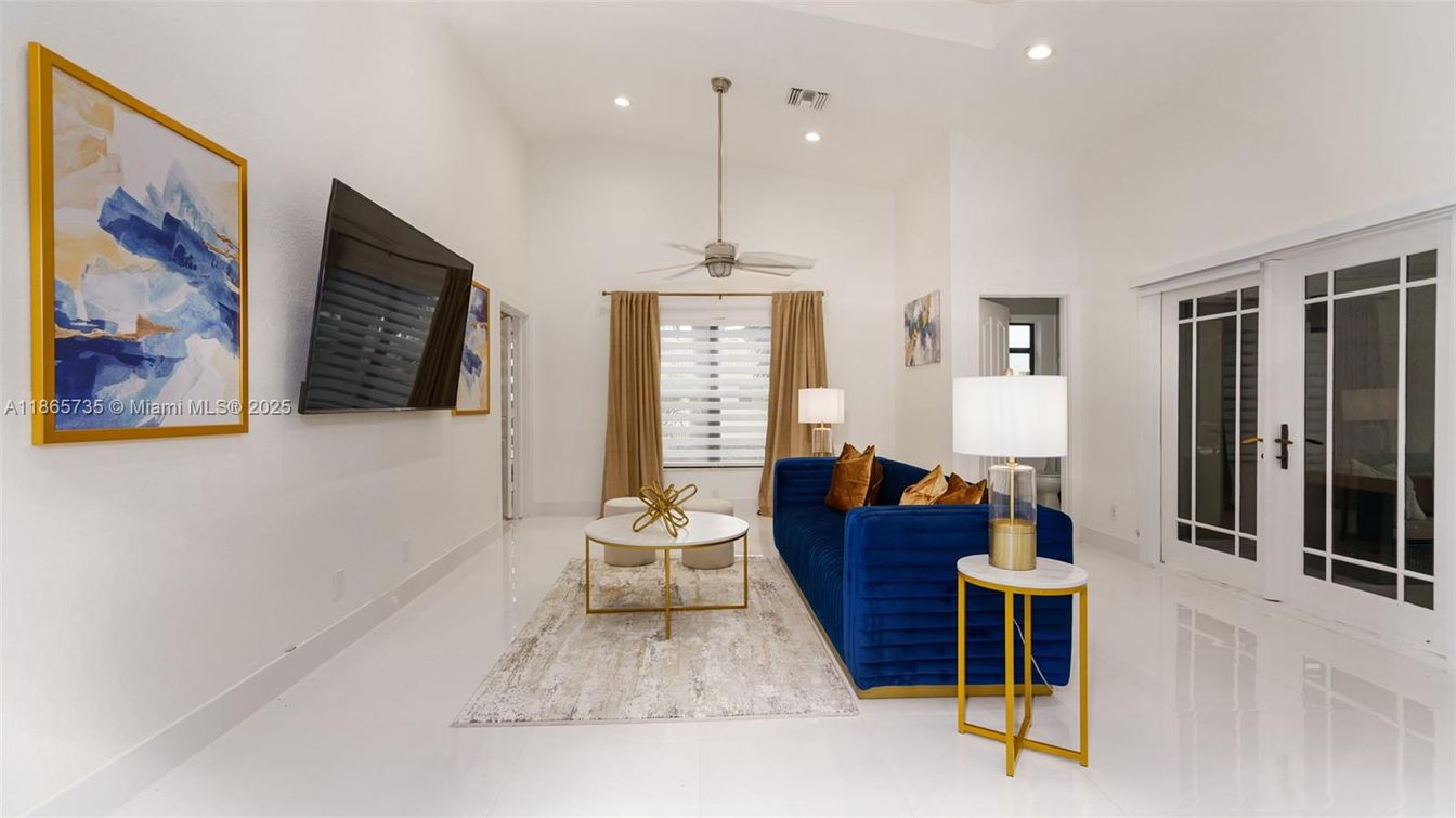 Interior, Living room, Recessed Lighting