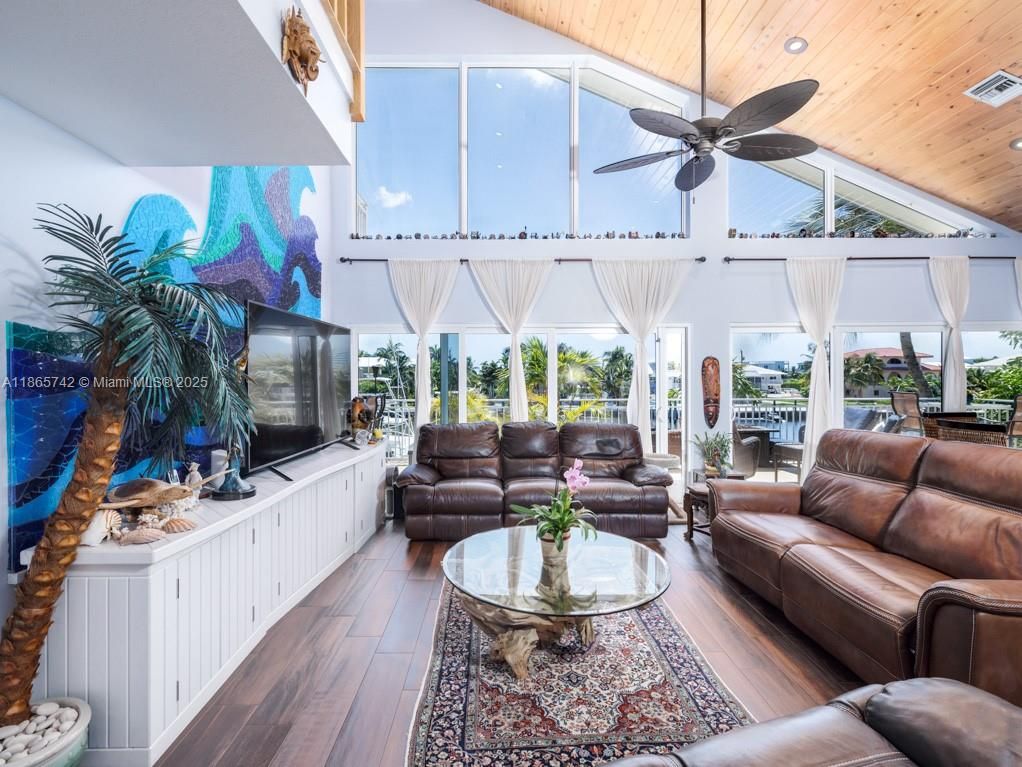 Interior, Living room, Recessed Lighting, Wooden Ceilings, Wood Texture Flooring