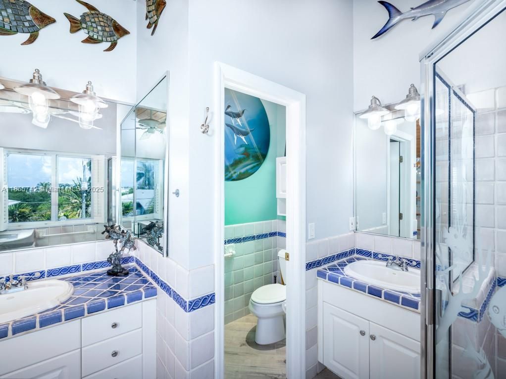 Bathroom, Glass Shower, Interior, Tile Countertops