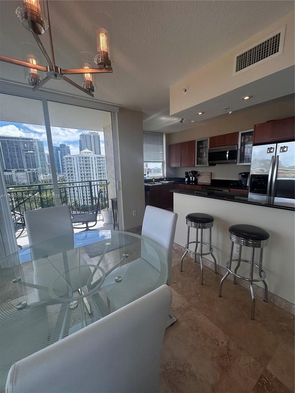 Dining room, Interior, Kitchen, Recessed Lighting